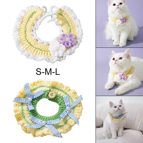 Knitted cat collar neck - cat, collar,